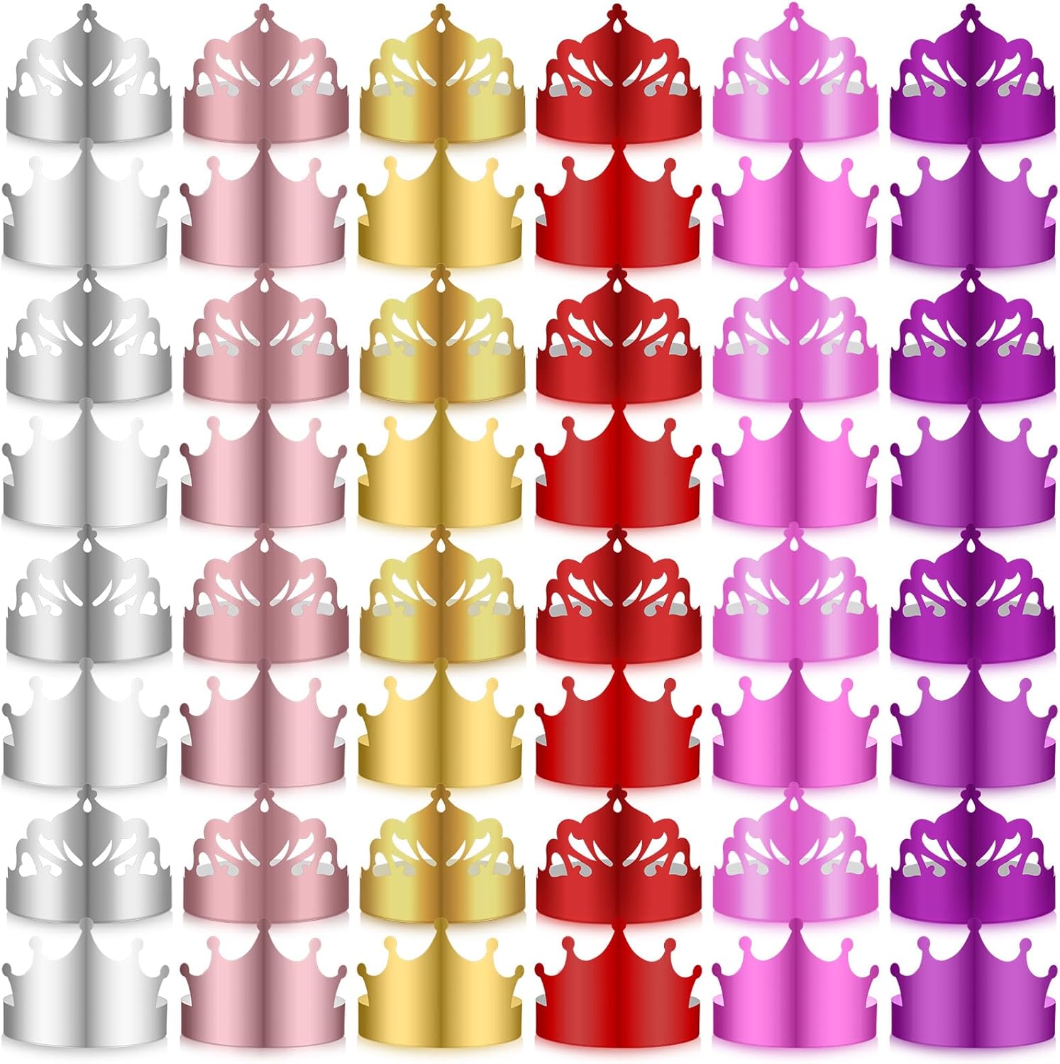 Nezyo 360 Pcs Paper Crowns Bulk King and Princess Crown Hats for Boys Girls Adults Birthday Celebration Supplies Baby Shower