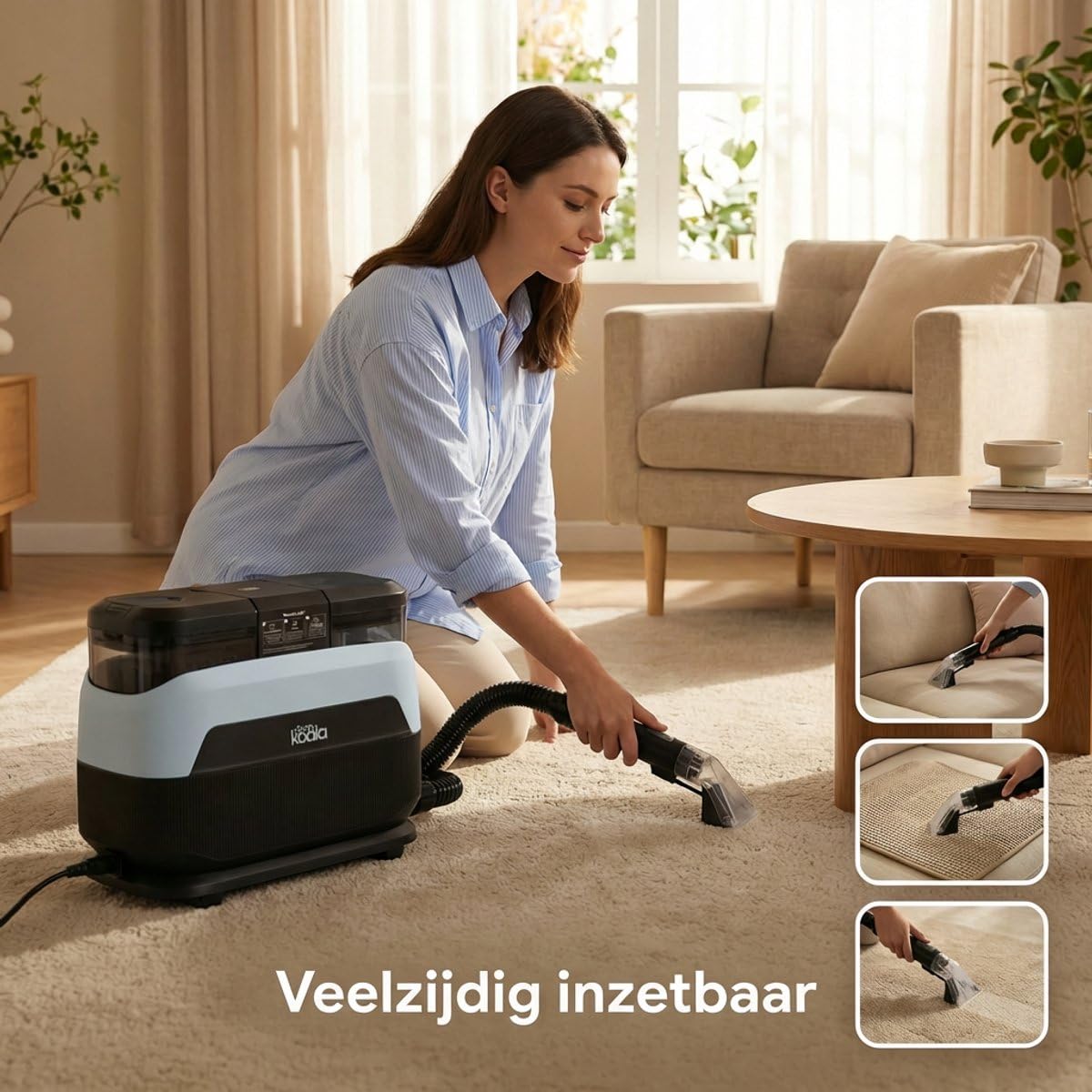 Nettoyeur de tapis et nettoyeur vapeur – Pour plus d'une centaine de tissus différents – Détachant – Comprend trois tablettes de nettoyage – Pour tapis, matelas, meubles et plus encore