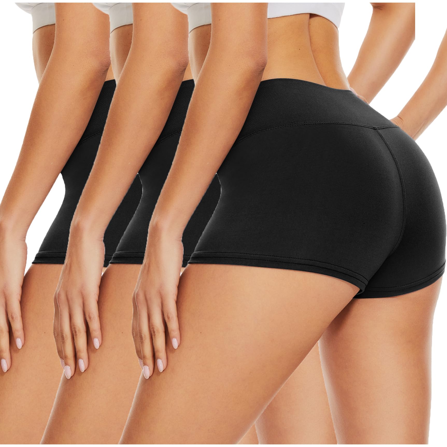DDOBB Radlerhose Damen Kurz Shorts Unter Kleid High Waist Sportshorts Bauchweg Unterhosen Hotpants Blickdichte Sporthose Boxershorts Gym Leggings