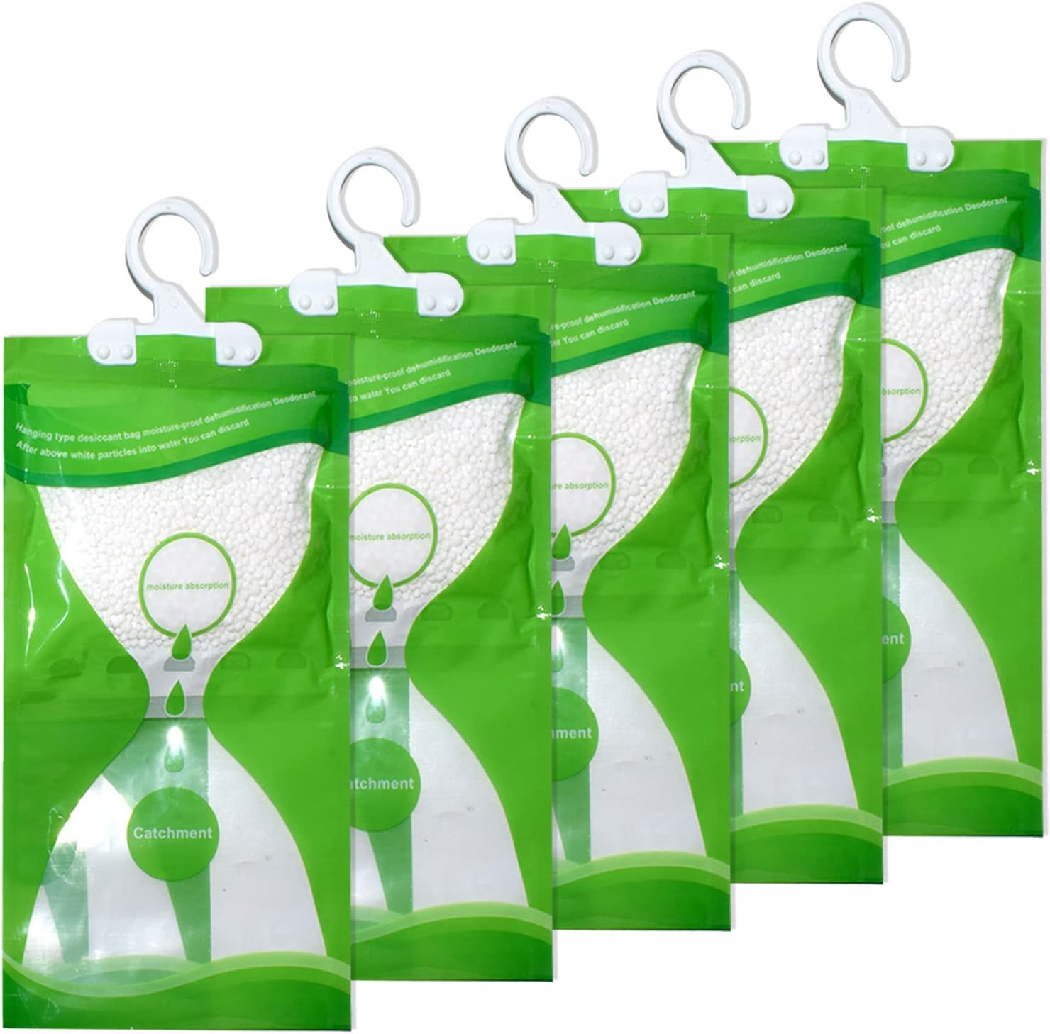 YOUHO Hanging Moisture Absorber, 5 Pack Eliminates Musty