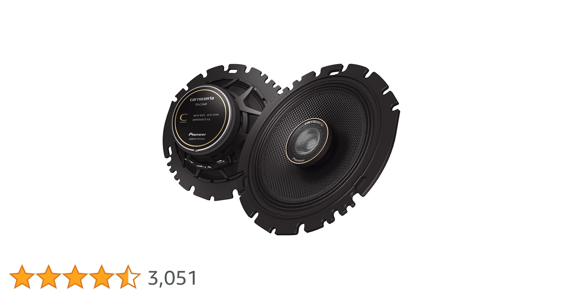 Pioneer TS-C1640 コアキシャルスピーカー 16cm ジムニー/ジムニーシエラ用 16cmコアキシャル2ウェイスピーカー TS