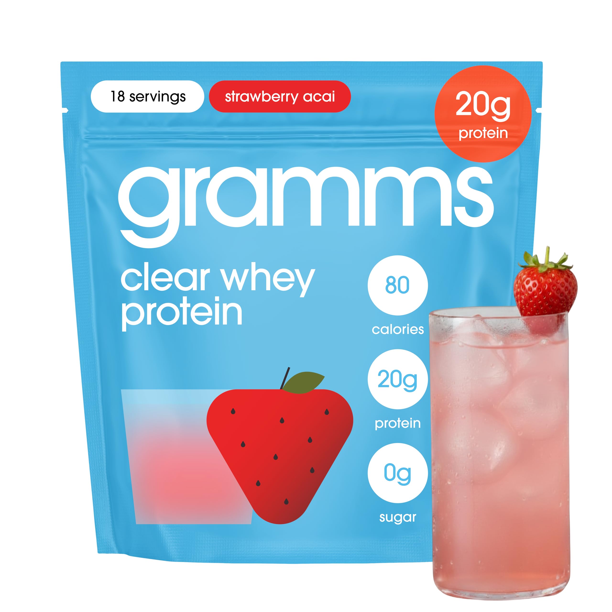 Amazon.com: GRAMMS Clear Protein Powder 20G Protein for Women
