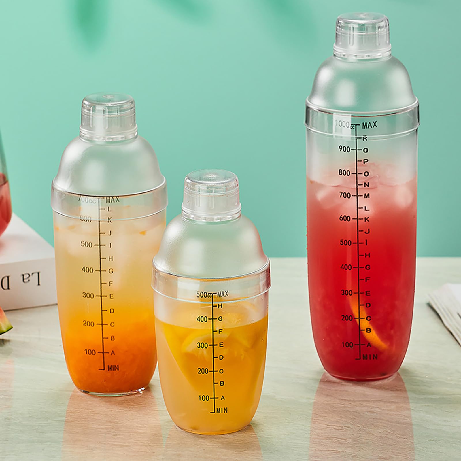 Shaker à cocktail 700ml en inox pour mélanger le thé au lait à la maison