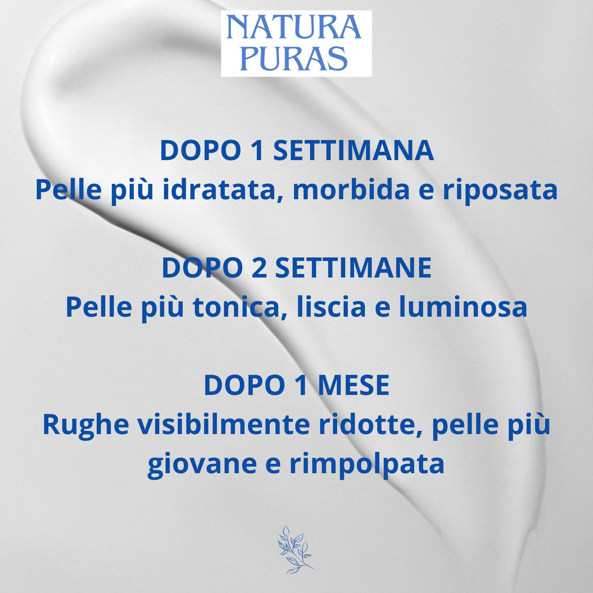 Crema Viso Antirughe Effetto Filler e Lifting, 50ml NaturaPuras | Triplo Acido Ialuronico Multipeso, Acmella Oleracea e Caffeina, Rimpolpante, Per Pelle Matura Over 40 e Over 50