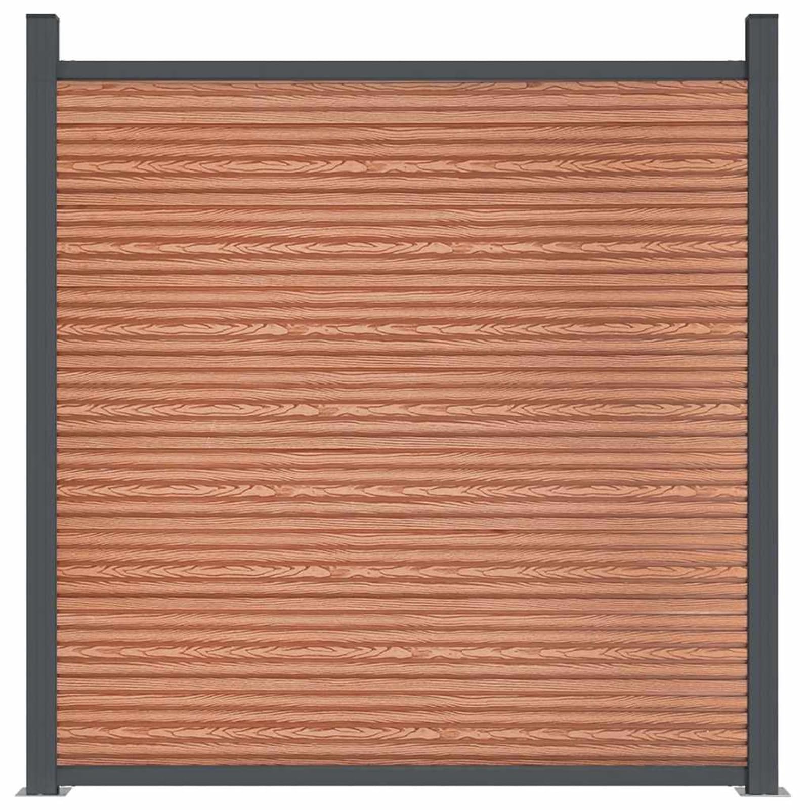 Sichtschutz Zaunelement Braun 1737 x 186 cm für Garten, Terrasse, Balkon, WPC