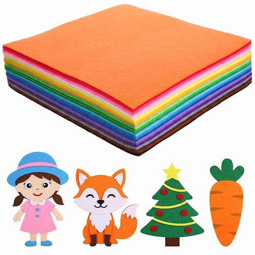 80 PCS 11.8” x 11.8” Felt Sheets for Crafts –