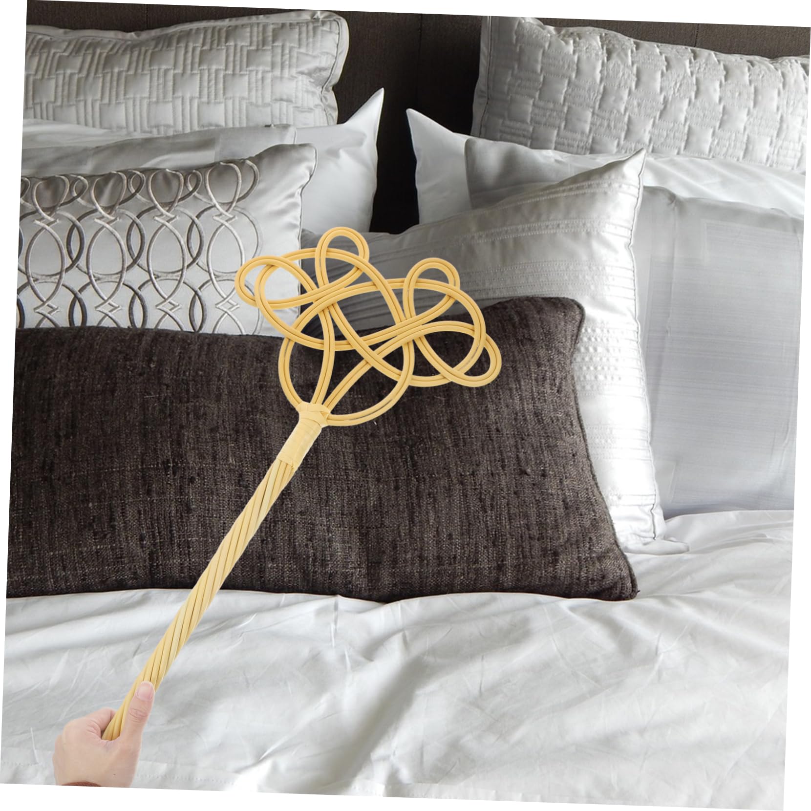 Levemolo Rattan Quilt Beater Paddle Cotton Cleaner for Rug Dust Quilt Dust Cleaning Tool