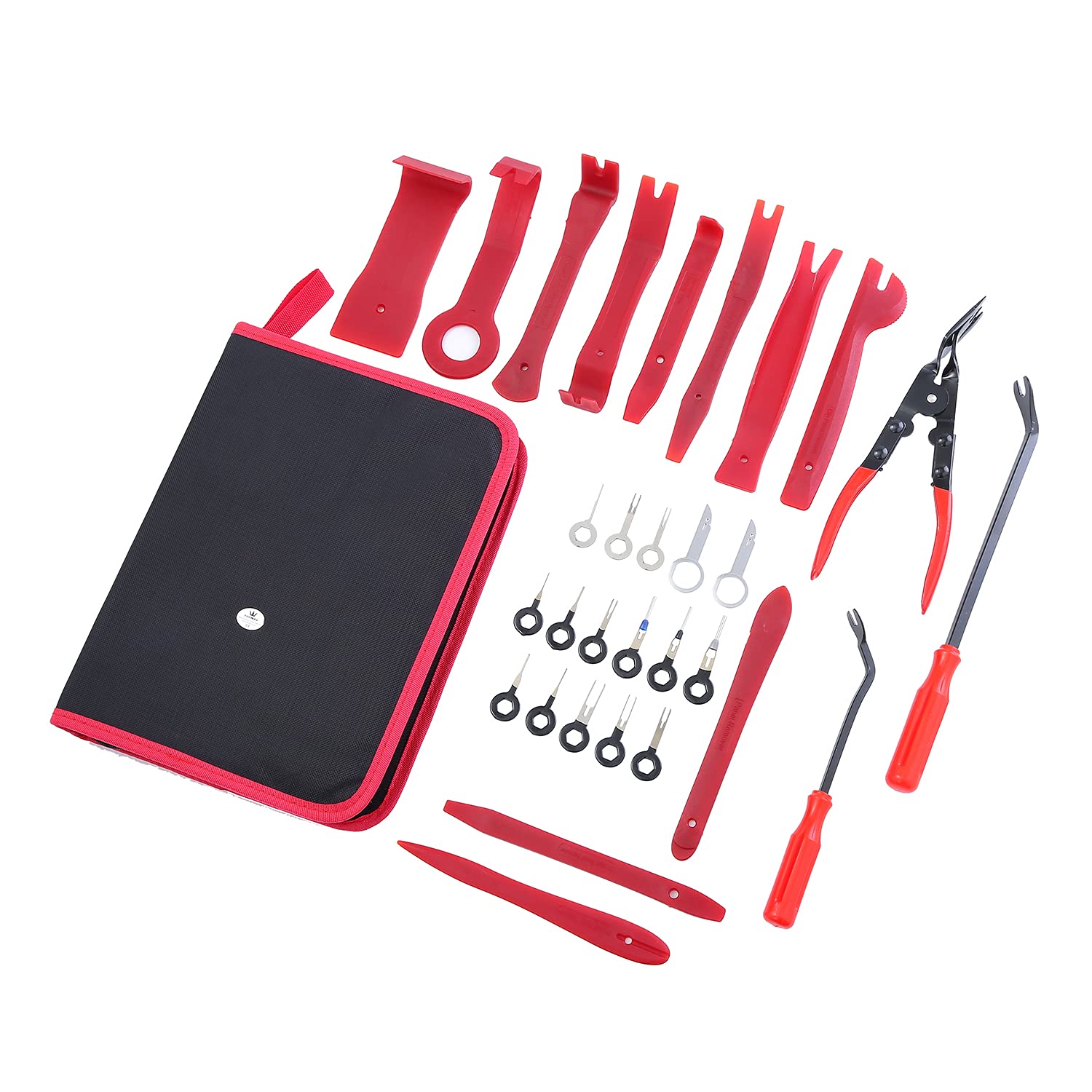 Sound Way Kit 27 Pièces Outils Démontage Auto – Retrait Autoradio, Panneaux, Haut-Parleurs – Nylon POM Anti-Rayures