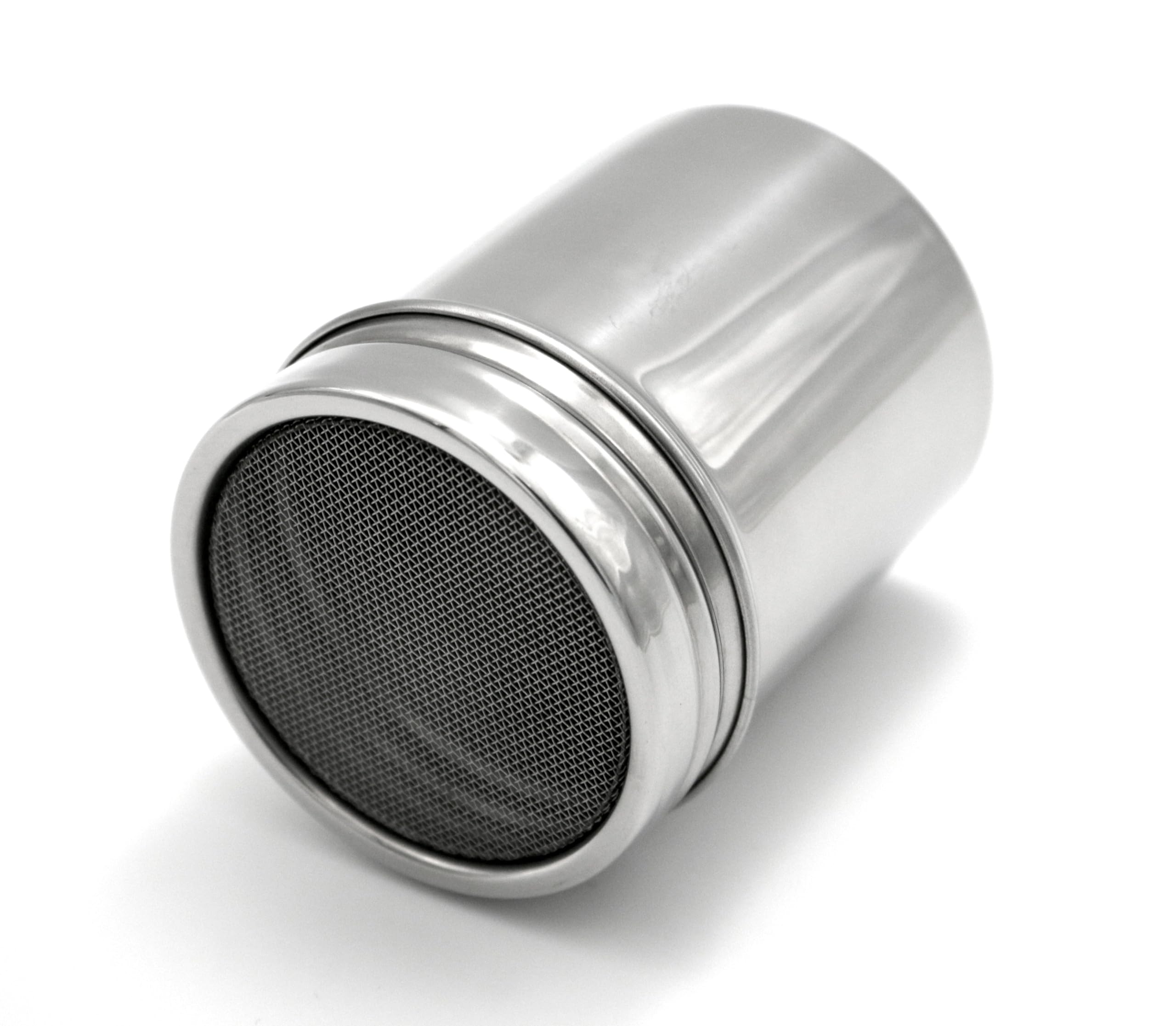 Grace Powder Sugar Shaker with Lid for Kitchen Baking Cooking, Stainless Steel Fine Mesh Shaker Cinnamon Lcing Sugar Powder Cocoa Flour Chocolate Coffee Sifter Sprinkler Dredgers (PD-01)