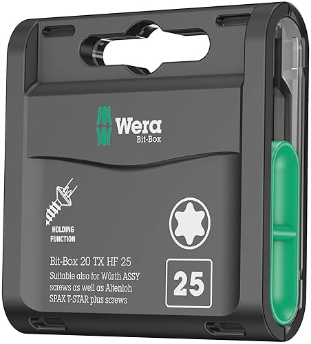 Wera - 05057778001 - Juego de Brocas, Bit-Box 20 TX HF, TX 0.984 x 0.984 in, 20 Piezas