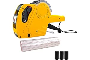 MX-5500 8-Digit Price Tag Gun with 5000 White Sticker Labels