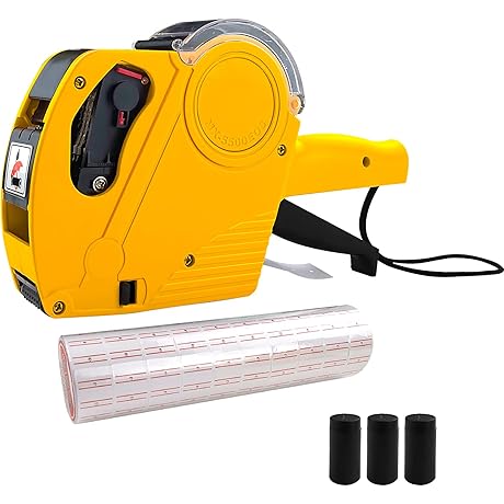 MX-5500 8-Digit Price Tag Gun with 5000 White Sticker Labels