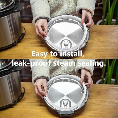 Miniatura 7 de ZLR Anillos de sellado de silicona compatibles con ollas a presión de 6 cuartos de galón  3 anillos de sellado de junta de silicona de repuesto para