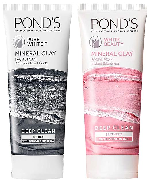 Buy POND'S Pure White Mineral Clay Anti Pollution Purity Face wash Foam