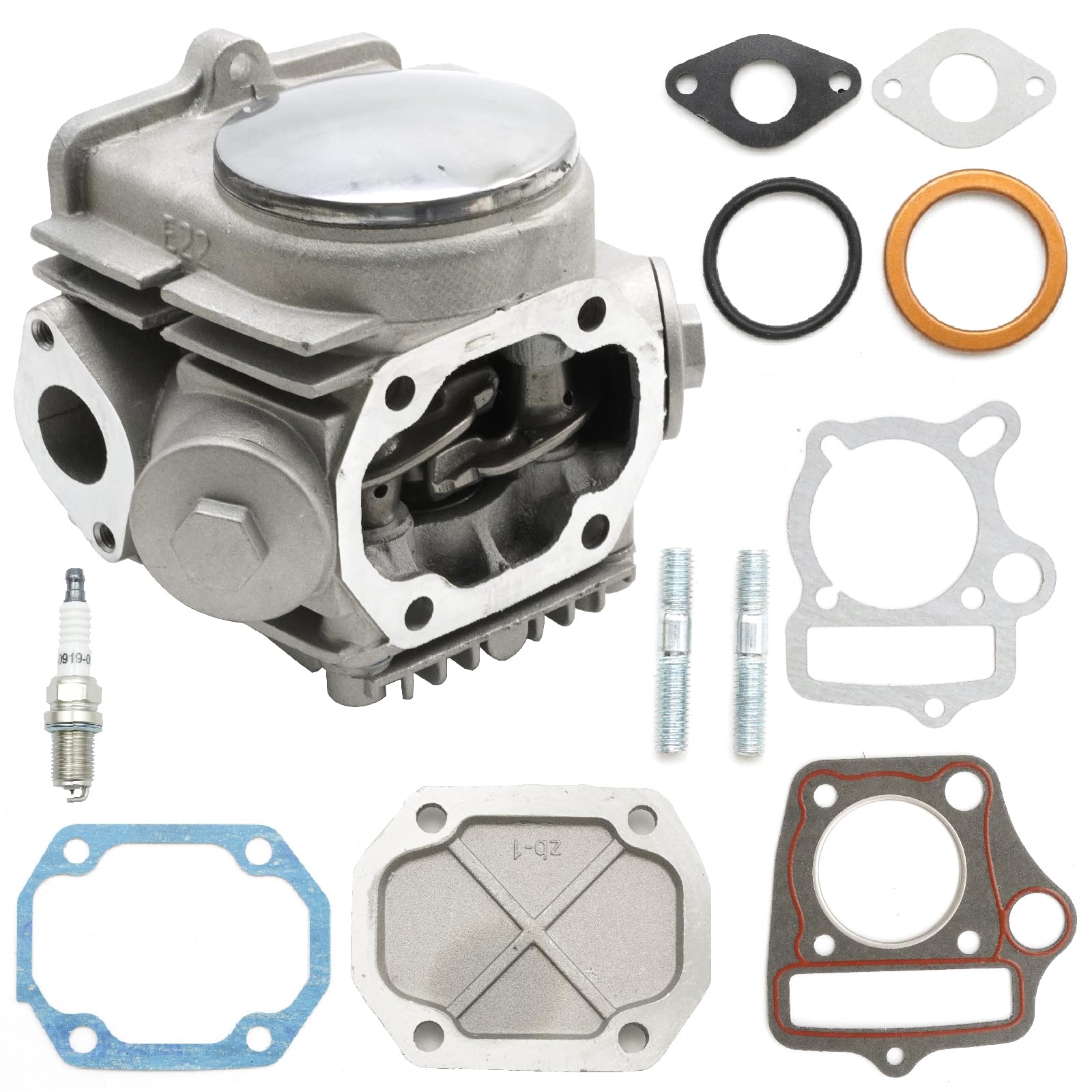 Anxingo 47mm Complete Cylinder Head Kit for 4 Stroke 70cc Engine for ATV Go Kart Dir Bike