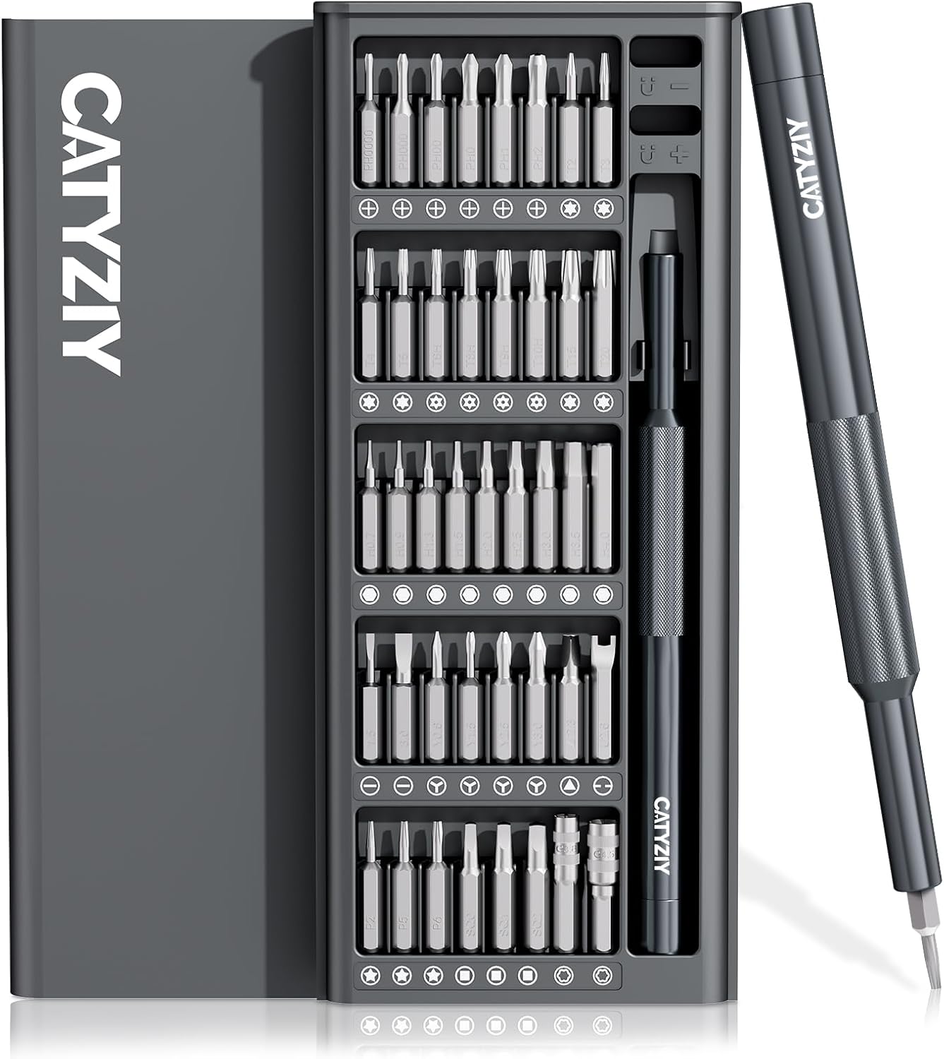 43-in-1 Precision Screwdriver Set, 40 CR-V Bits, Security Torx Pentalobe Tri-Wing, Built-in Magnetizer& Magnetic Mat, Mini Repair Kit for Electronics, Laptops, Game Consoles, Eyeglasses
