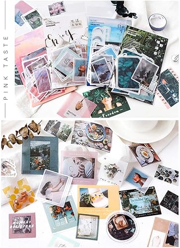 Miniatura 4 de Adhesivo Washi para álbum de recortes, plantas verdes, hermosos paisajes de la naturaleza, decoración de cosas de la vida diaria, calcomanías de