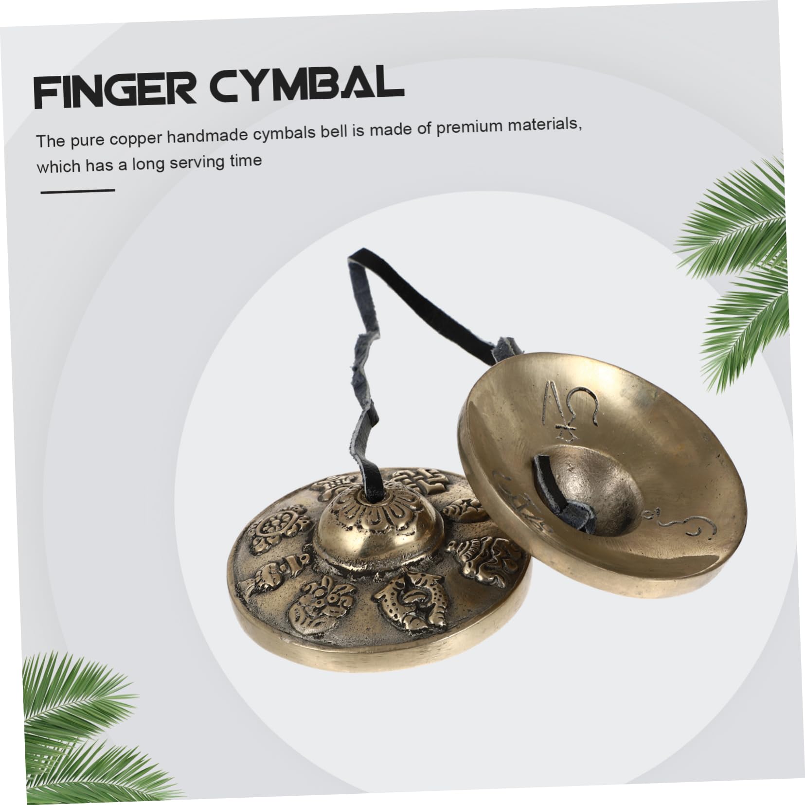 VICASKY Beckenglocke aus Reinem Kupfer Handgefertigt Meditationsglocke Yogaglocke Kupfer Schlaginstrument Perkussionsinstrument für Achtsamkeitsübungen Klangheilung