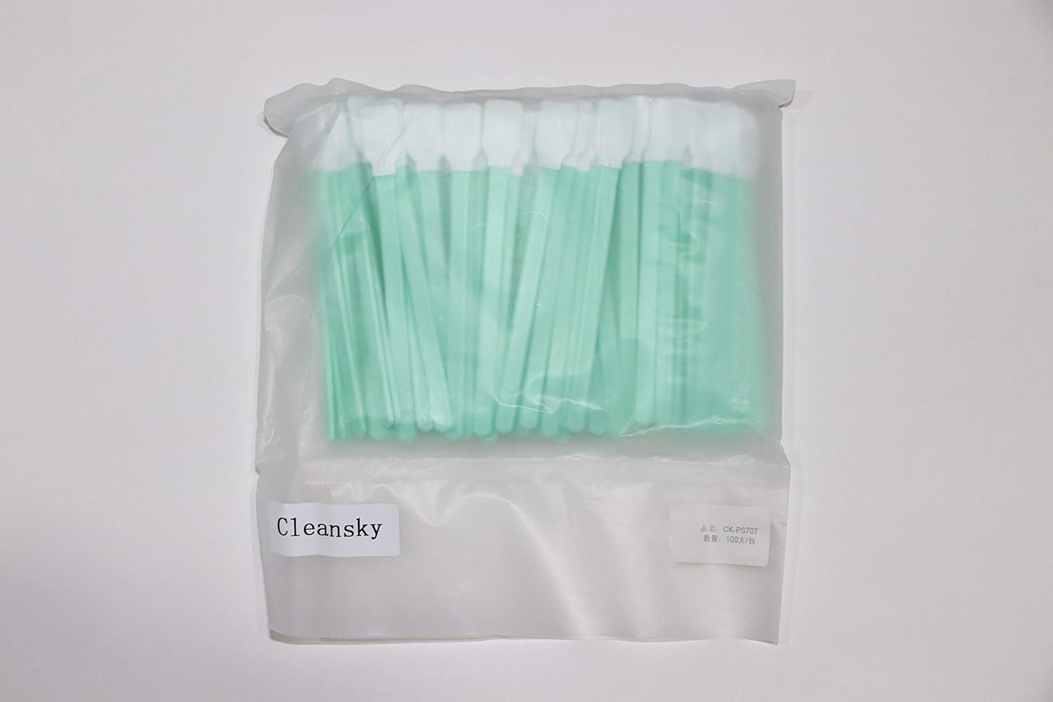 100pcs 4.92" Cleanroom Double-Layer Polyester Tip Cleaning Swabs with Large Head Cleaning for Inkjet/Thermal Printers, Optical Lens, Camera Sensors, Gun, Firearms, Electronics (707-Polyester Swab)