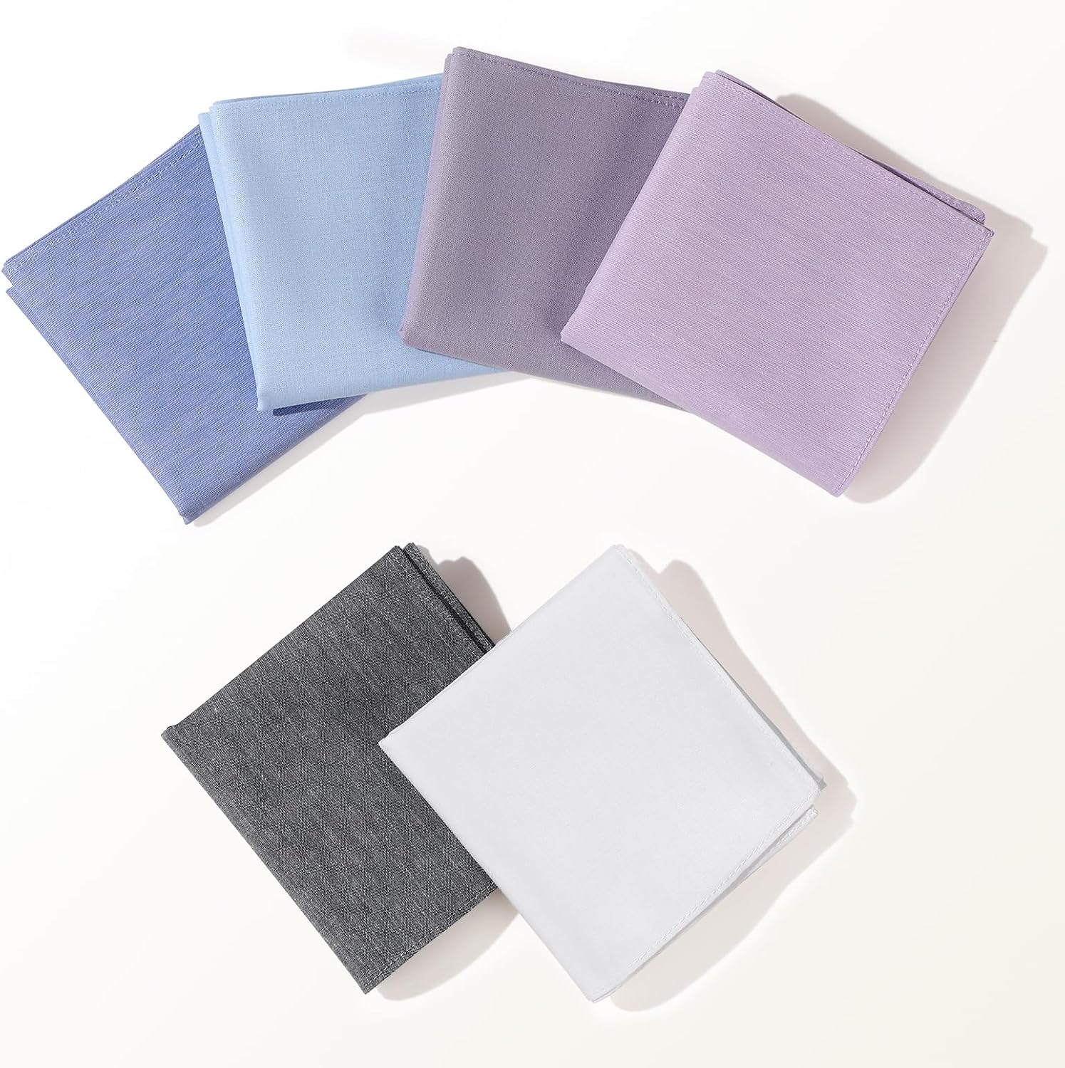 DoreenBeads Handkerchiefs for Men, Soft Cotton Solid Colors Men’s Hankies