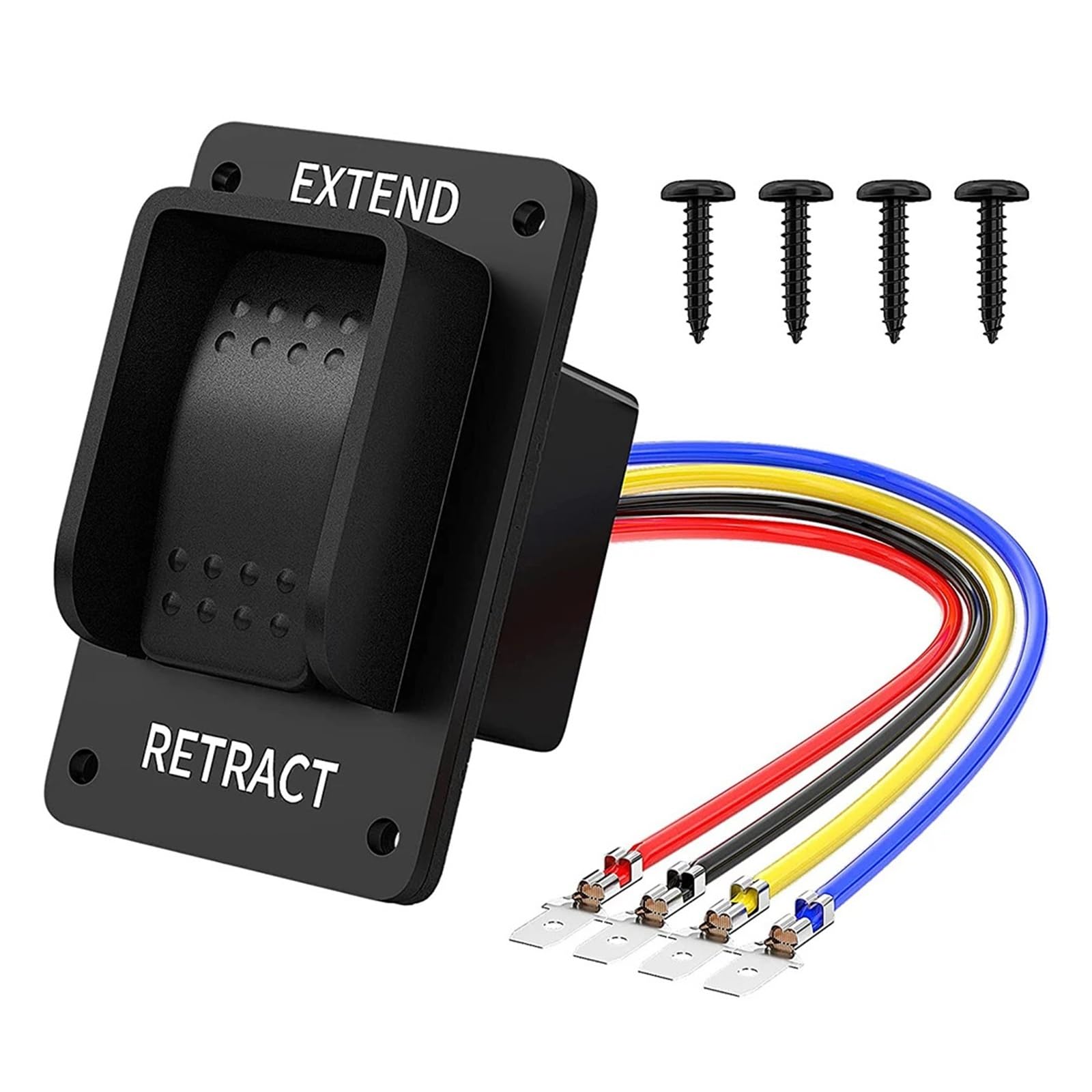 BKGWCSOR Reverse Polarity Switch 12V DPDT Momentary 3 Position Rocker Switch Waterproof Marine ON Off ON 20A Polarity Reversing Switch Switches