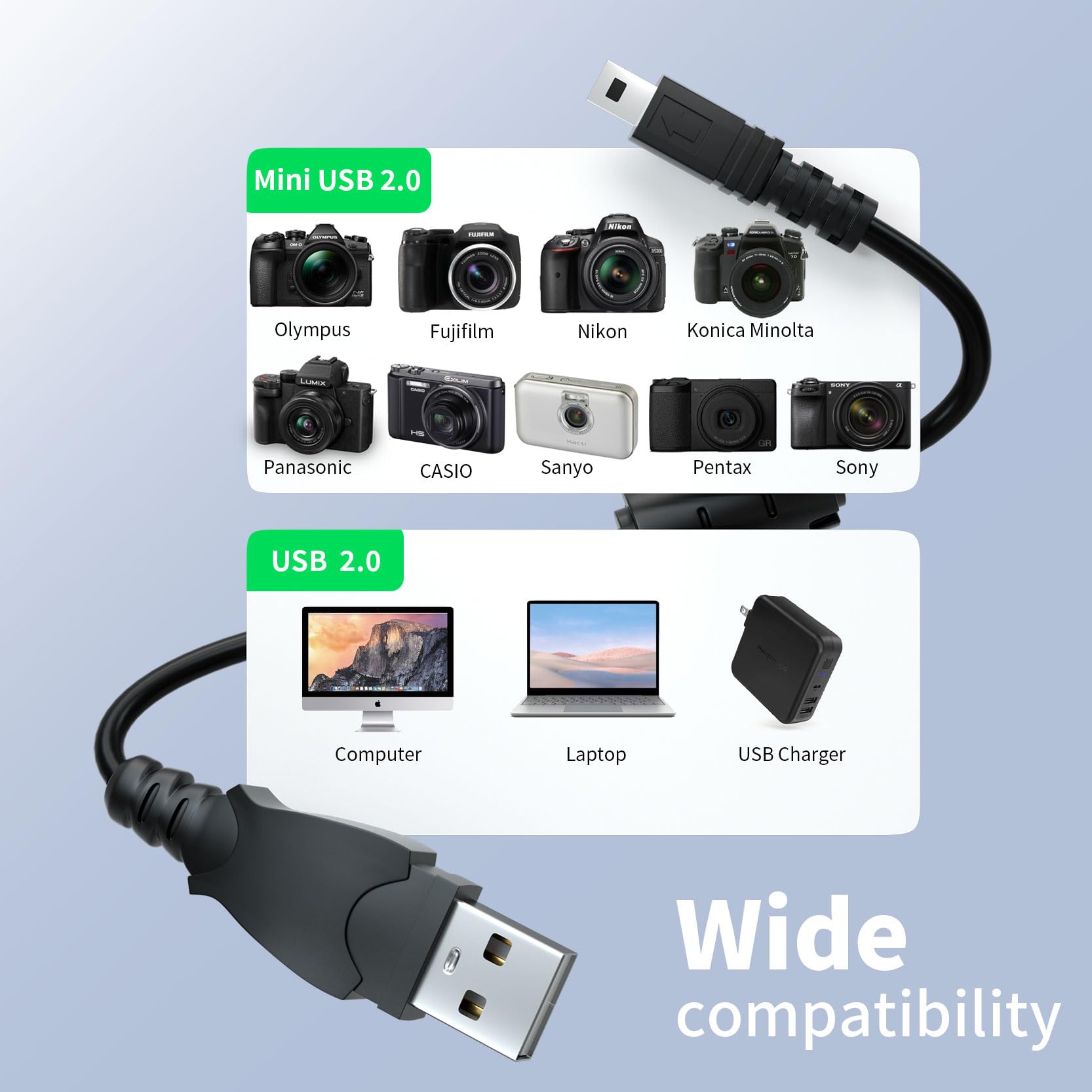 Sony Cybershot Dsc Hx9v NEW VMC-MD3 USB Data And Charger Cable For