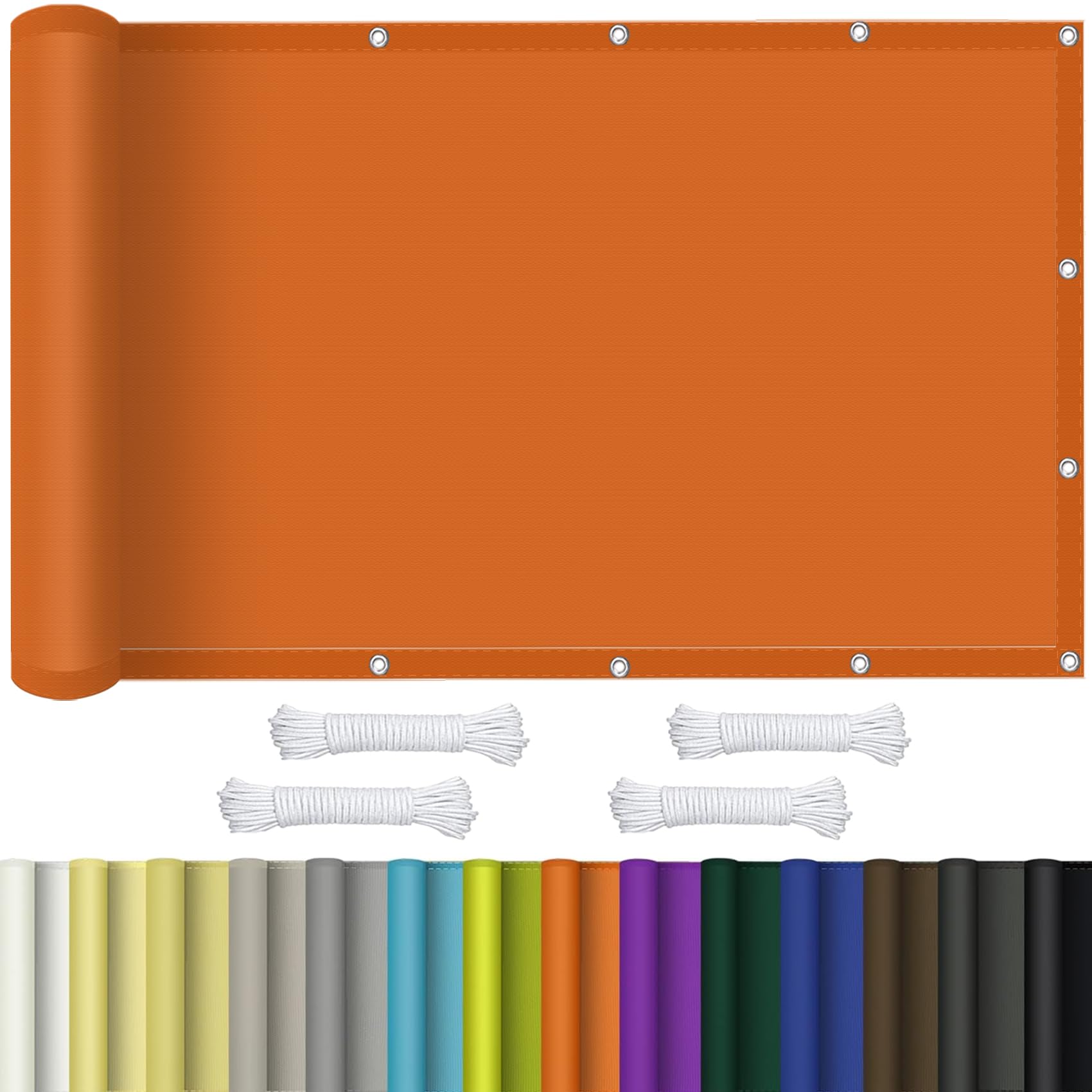 Blokada UV 1,2 x 4,9 m 95% ochrona przed promieniowaniem UV, wytrzymałe, łatwe składanie, możliwość dostosowania, do użytku na zewnątrz i w ogrodzie, lina w zestawie