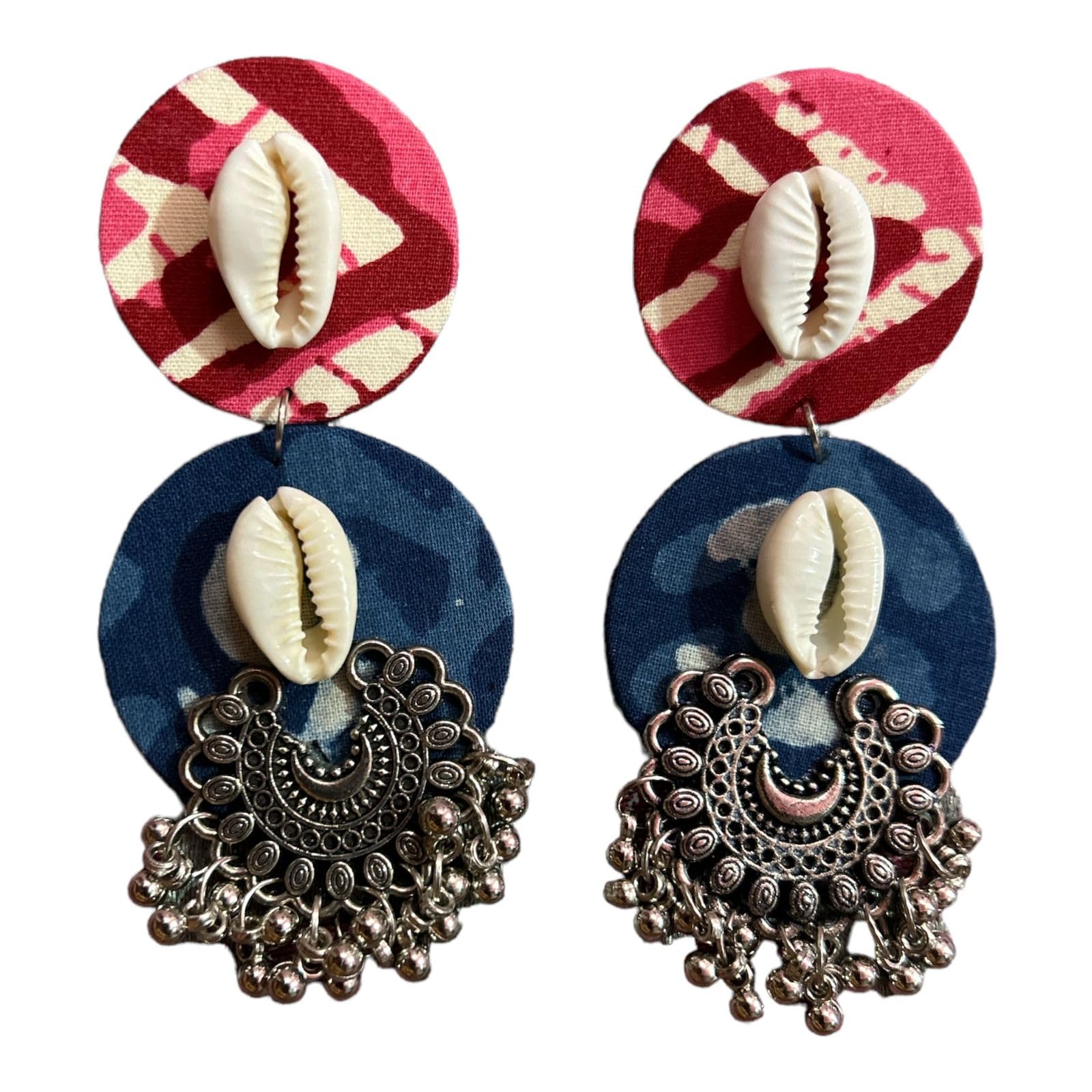 Le bijouxistic Counch Shell Design Earrings | Handmade Kaudi Design Earrings For Girls | Fabric Earrings For Women Girls | Fabric Kauri Style Earrings. (B0D6SHXRRZ) Amazon Price History, Amazon Price Tracker
