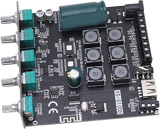 2.1 Channel Amplifier Board, DC12‑24V Bass and Treble Control Amplifier Module Circuit Protection High Power for DIY Audio Speaker