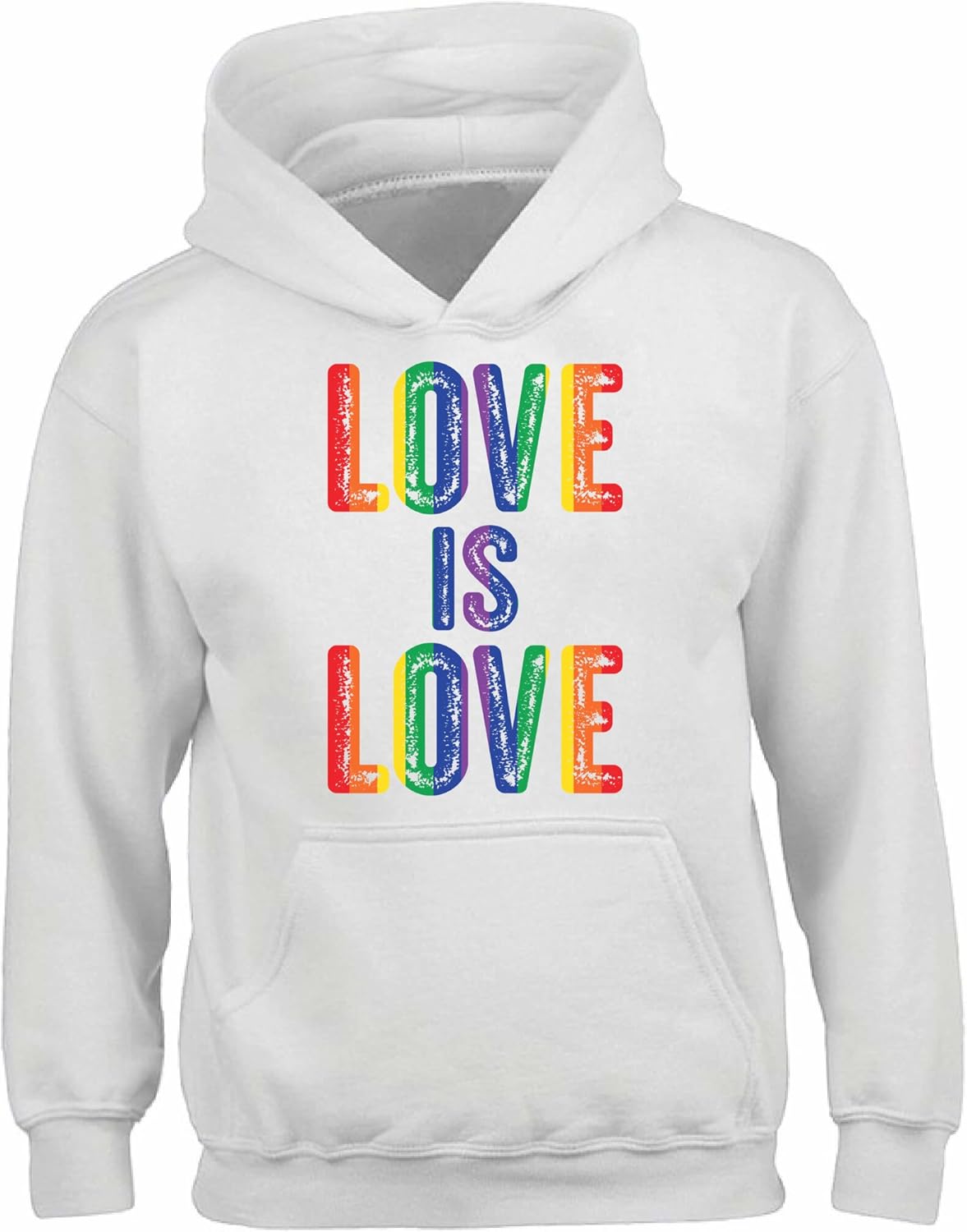 Vizor Unisex Love is Love Hoodie Sweatshirt Rainbow Flag Gay Pride