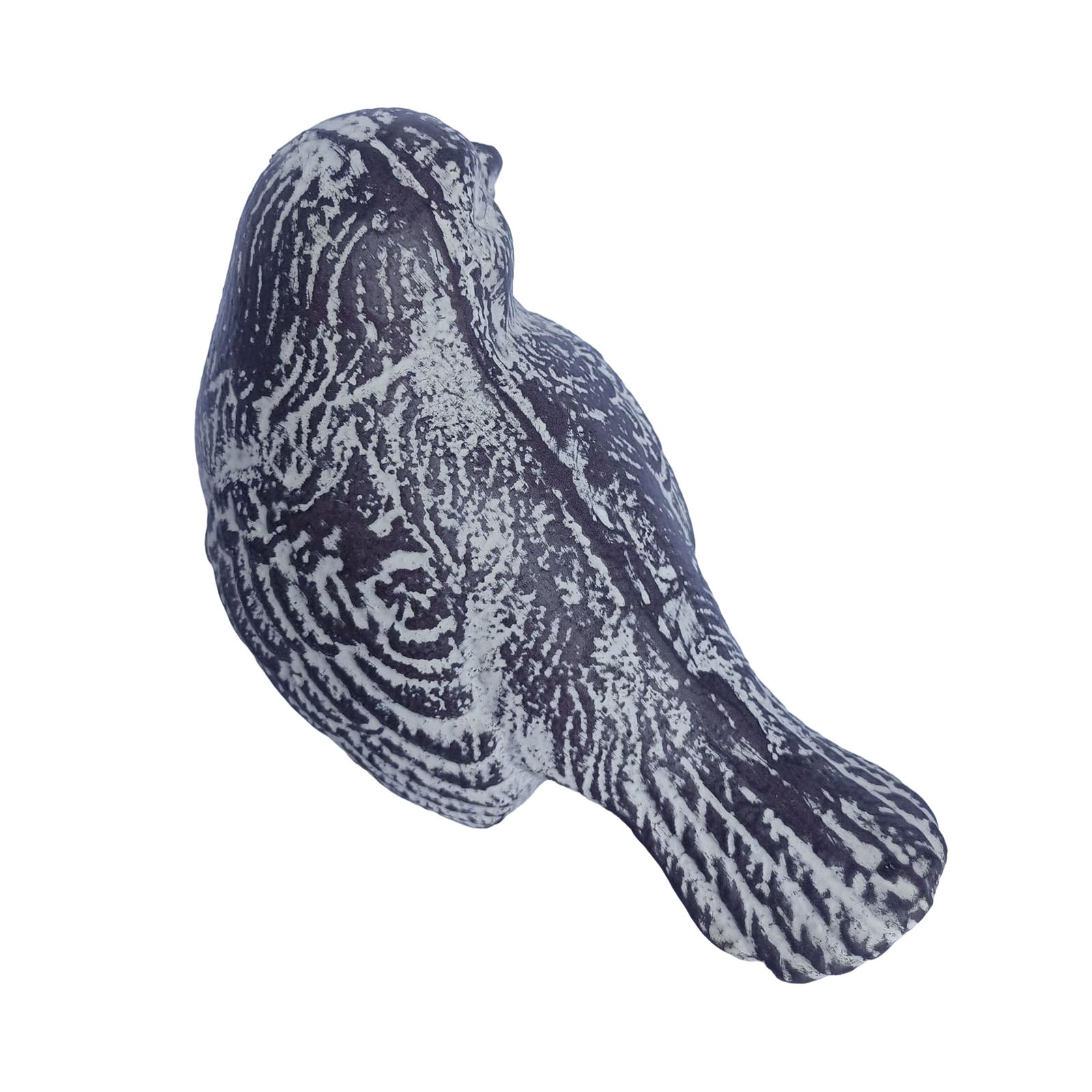 Sculpture d'oiseau de jardin faite à la main en métal vieilli d'exception