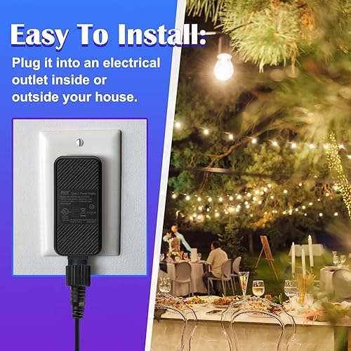 Miniatura 6 de 2 piezas de fuente de alimentación de clase 2, transformador LED, adaptador de corriente de bajo voltaje para luces de cuerda de Navidad,