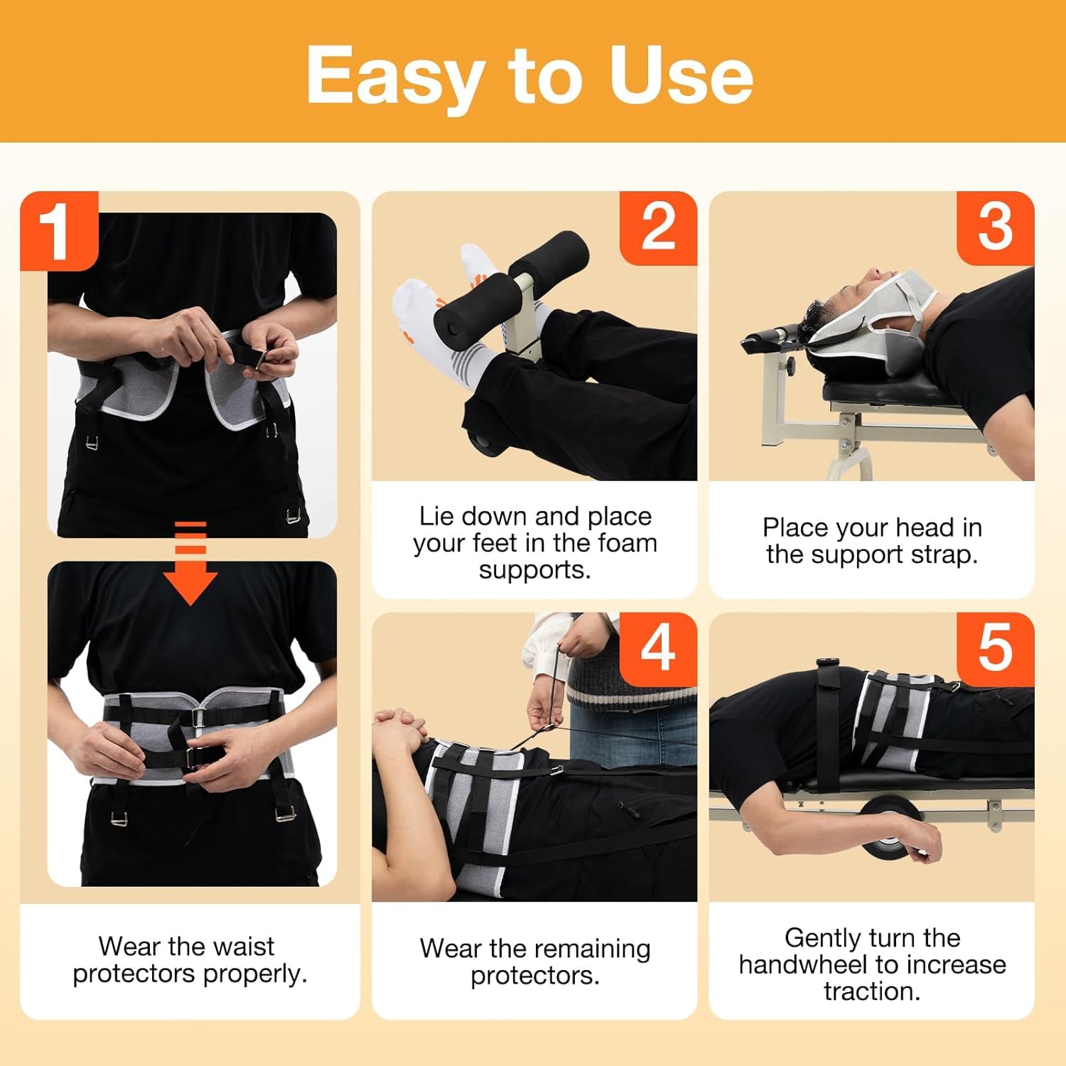 Opulentia Cervical Spine Stretcher Backright Lumbar Relief Decompression Massage for Home Lumbar Stretch Tool Traction Bed Massage Table Back Stretcher for Lower Back Pain Relie for Cervical Spin