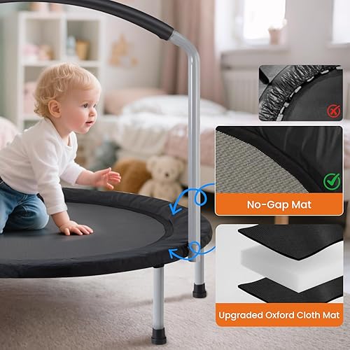 Miniatura 4 de Ativafit Trampolín para niños de 2 a 6 años, con banda elástica de 36 pulgadas, con funda acolchada de seguridad, diversión para niños de 2 a 6 años