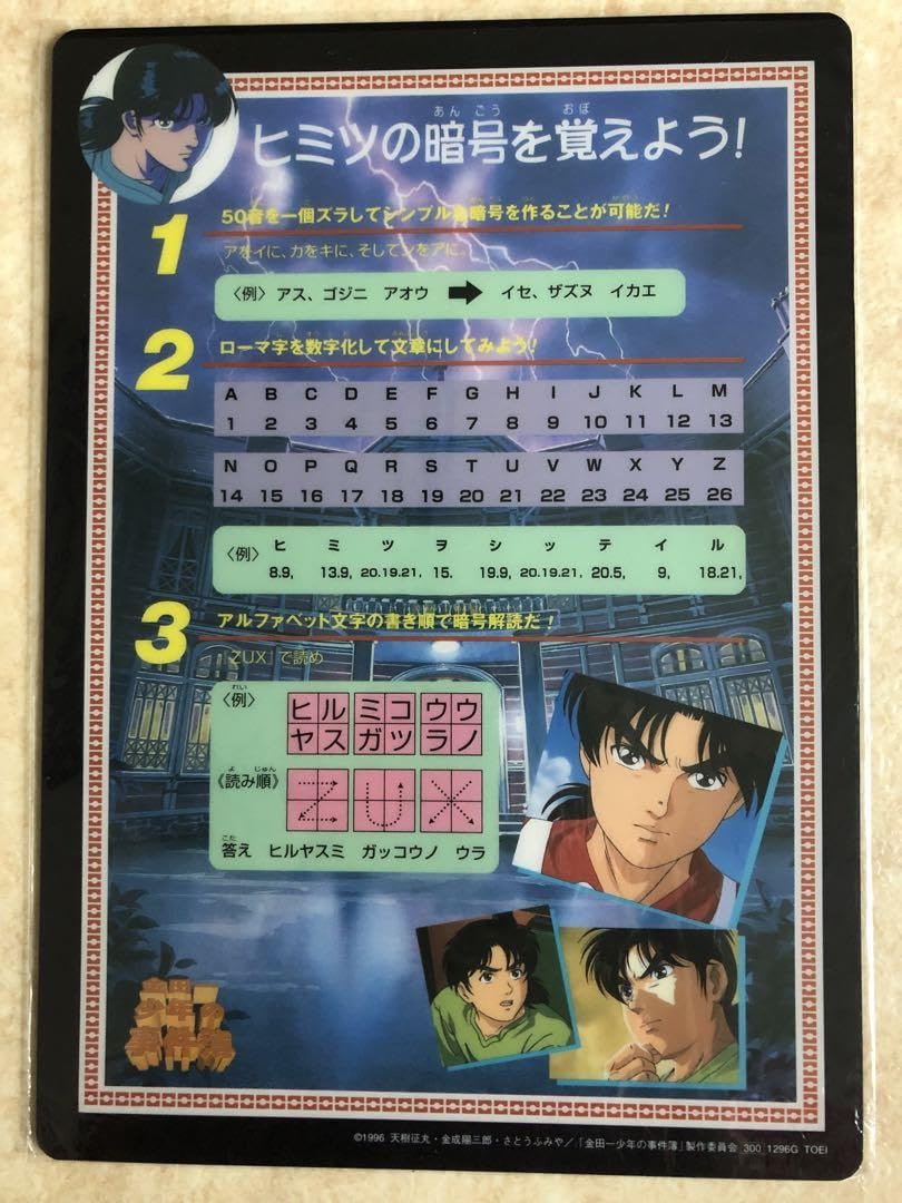 Amazon.co.jp: 金田一少年の事件簿 謎解き 暗号 下敷きとキーホルダー