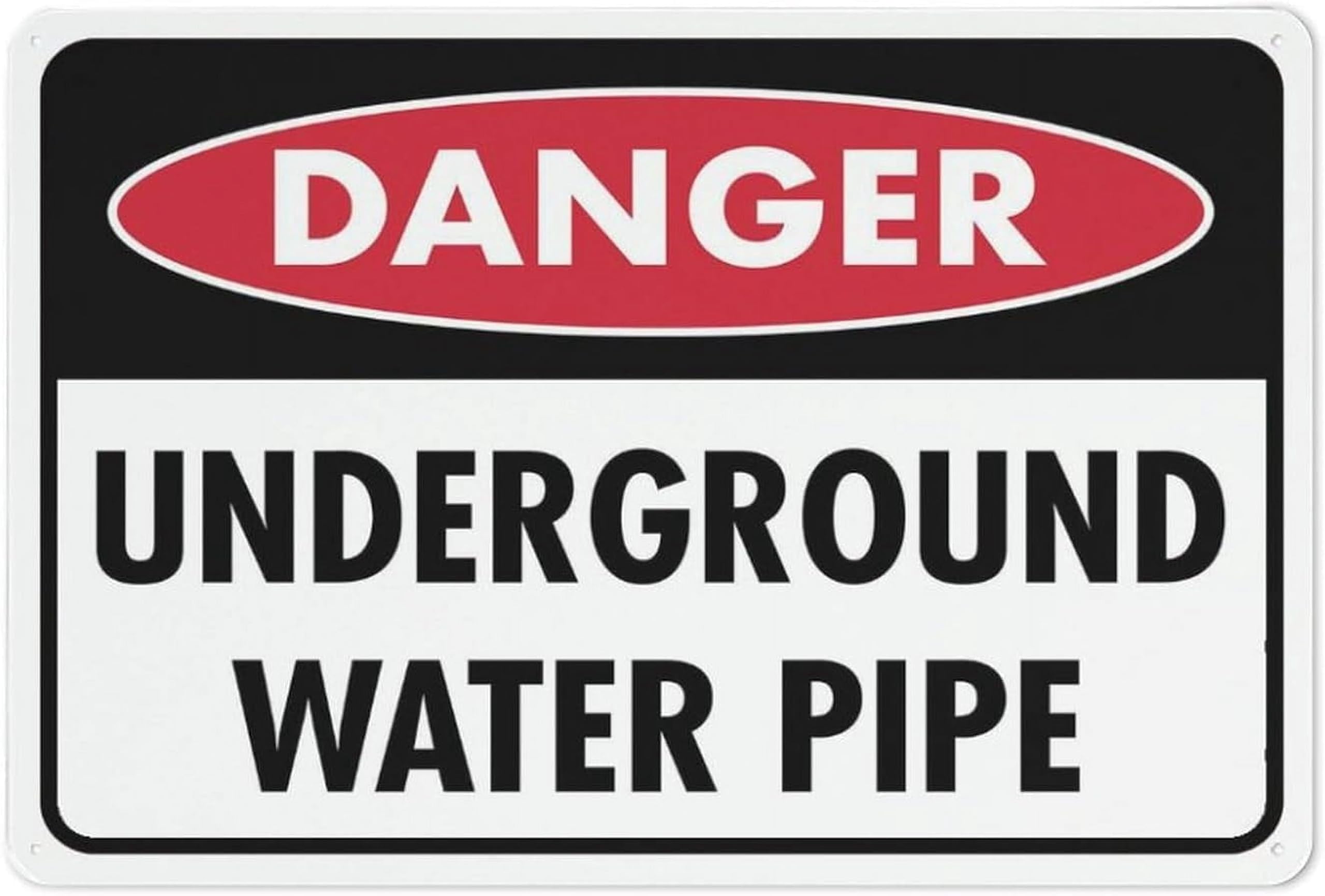 (2-Pack) Metal Tin Sign Danger Watch Your Step Sign 12X8 Inch Sign Great For Garden And Yard Wall Decor