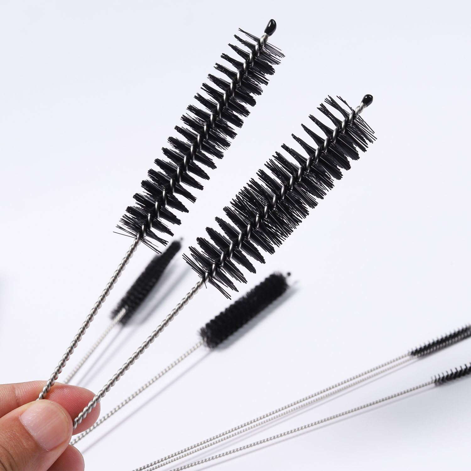 SLSON Aquarium Filter Brush Set Fish Tank Tube Brushes 10 Pcs Different Sizes Hose Pipe Ornaments Cleaner Water Pump Impeller Cleaning Brush for Aquariums or Home Kitchen, 8 inches