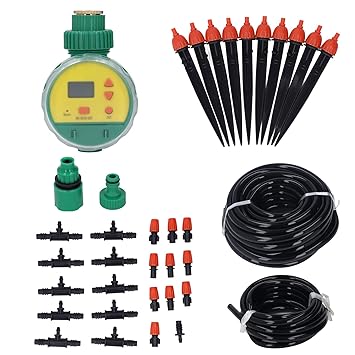 Ubersweet Automatic Irrigation Timer, Automatic Irrigation Controller Adjustable for Lawn