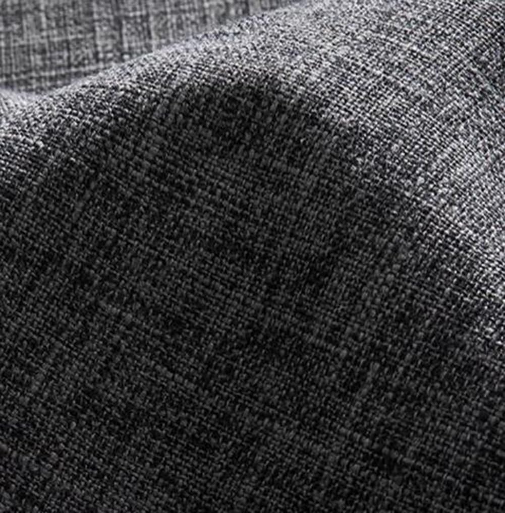 WeiWeiLee Cotton Linen Cylinder Bolster Pillow Sofa Round Neck Cervical Roll Pillow Washable Bed Long Rectangular Bolster Pillow (Dark Gray, Rectangular Pillow:15×48CM/5.91