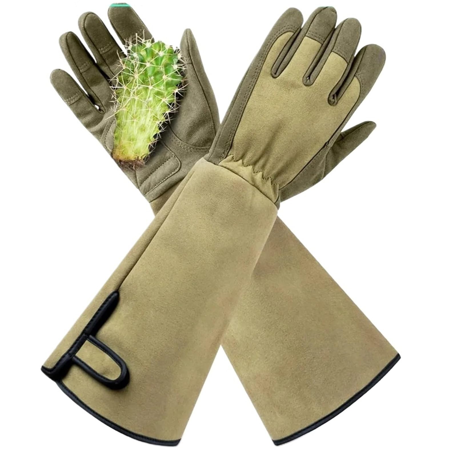 Gartenhandschuhe Damen Rosenbeschneidungshandschuhe, dornensicher, langer Unterarmschutz, Gartenarbeit, Männer Frauen