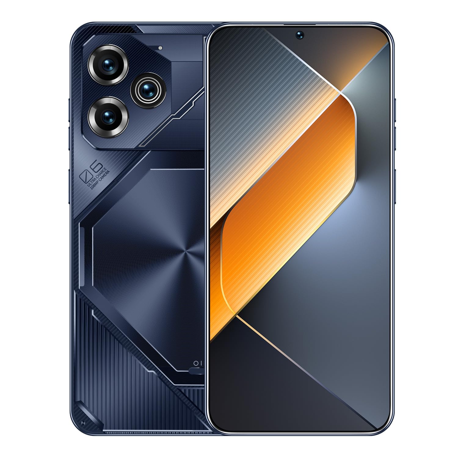 Pova6 pro Unlocked Android Phone Smartphone 10-core 8GB+256GB Cell Phone 48MP+108MP Camera Pixels 6800mAh Battery for Extended Standby 6.82-inch HD Screen Mobile Phone 5G Dual SIM Card (black)