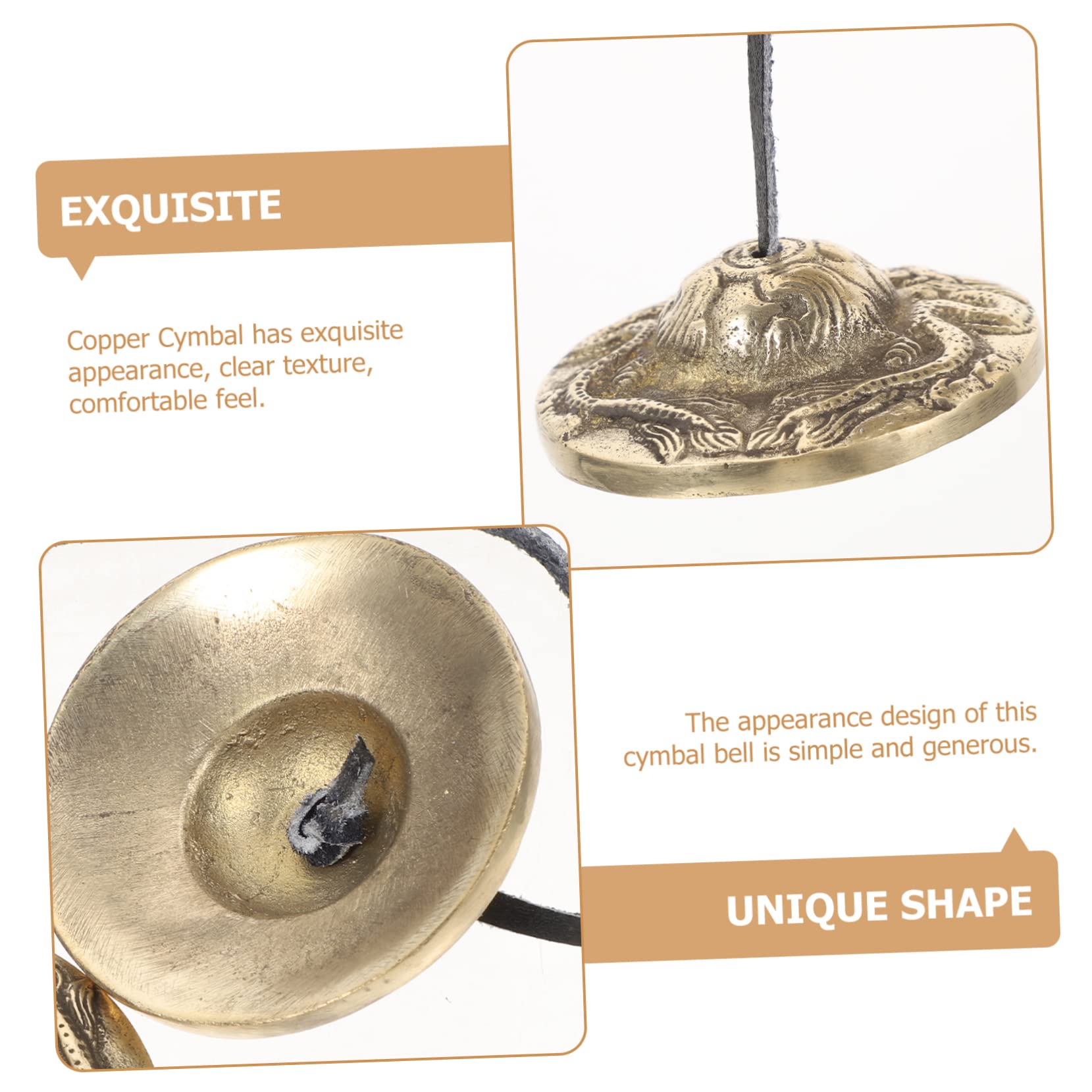 Levemolo Cymbal Bell for Religious Ceremony Yoga Cymbals Rhythm Meditation Sturdy Material