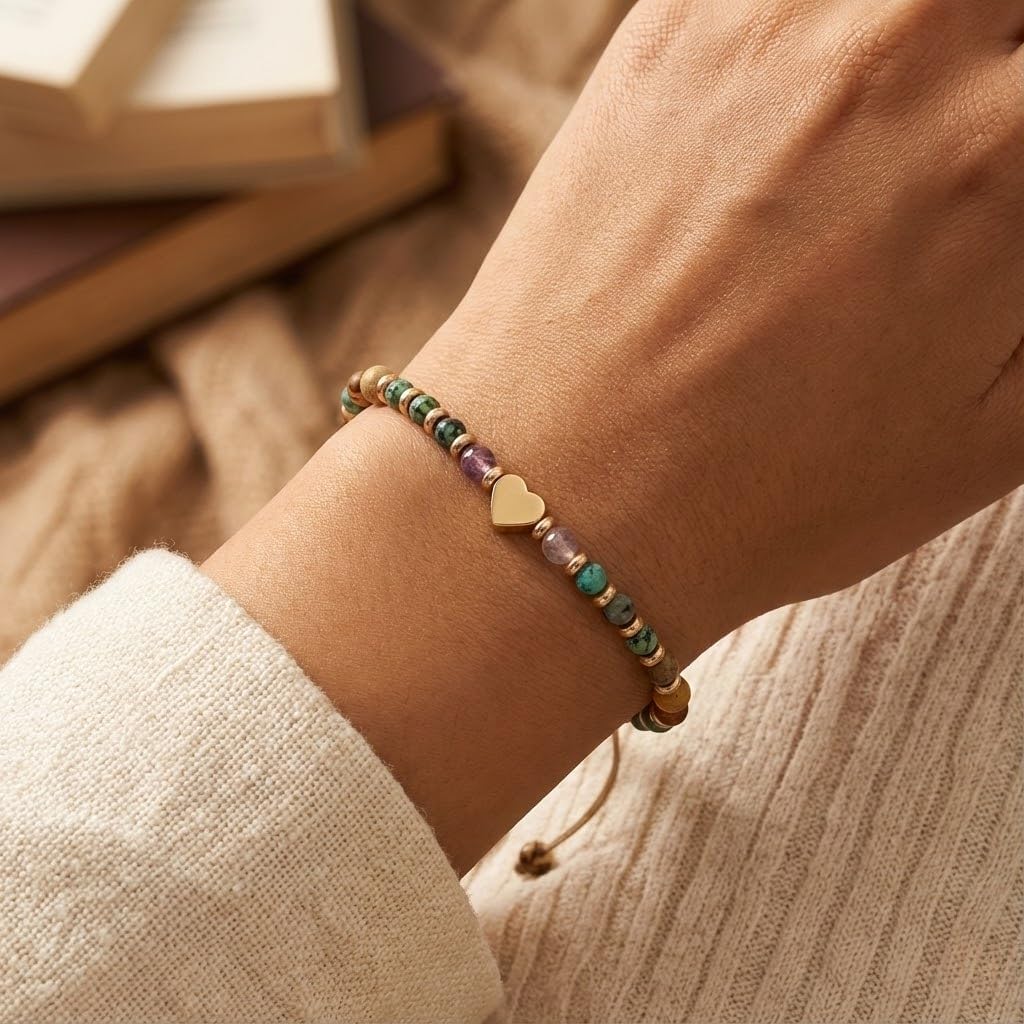 Inspirational Gifts for Women Christmas Stocking Stuffers Healing Natural Stone Beaded Bracelets Thinking of You Get Well Soon Encouragement Gifts for Women Best Friend Sister Granddaughter - Image 2