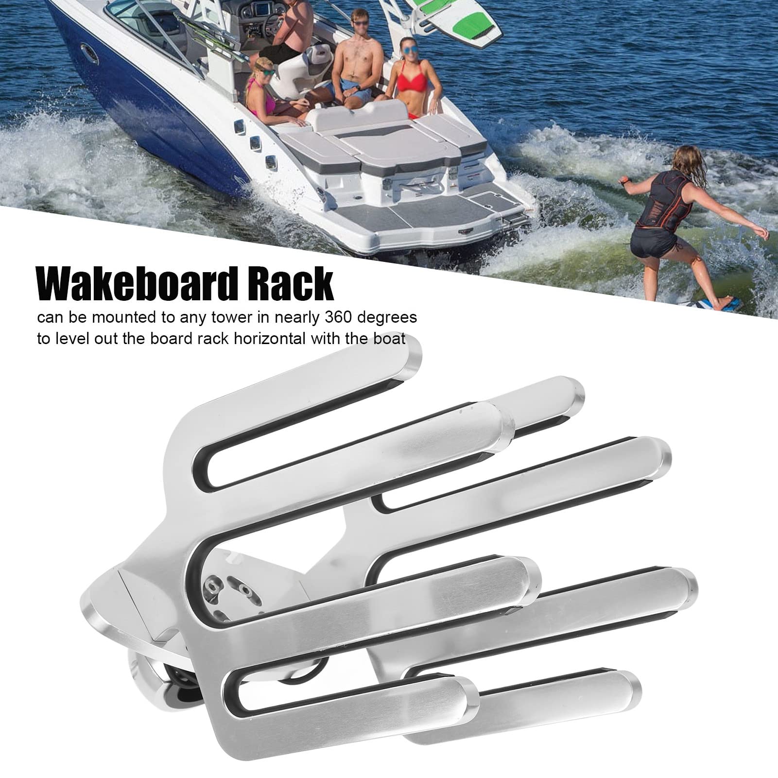 Sunicon Rack de torre de Wakeboard 6061 Aluminio Soporte rodilla 48-60 mm Tubo