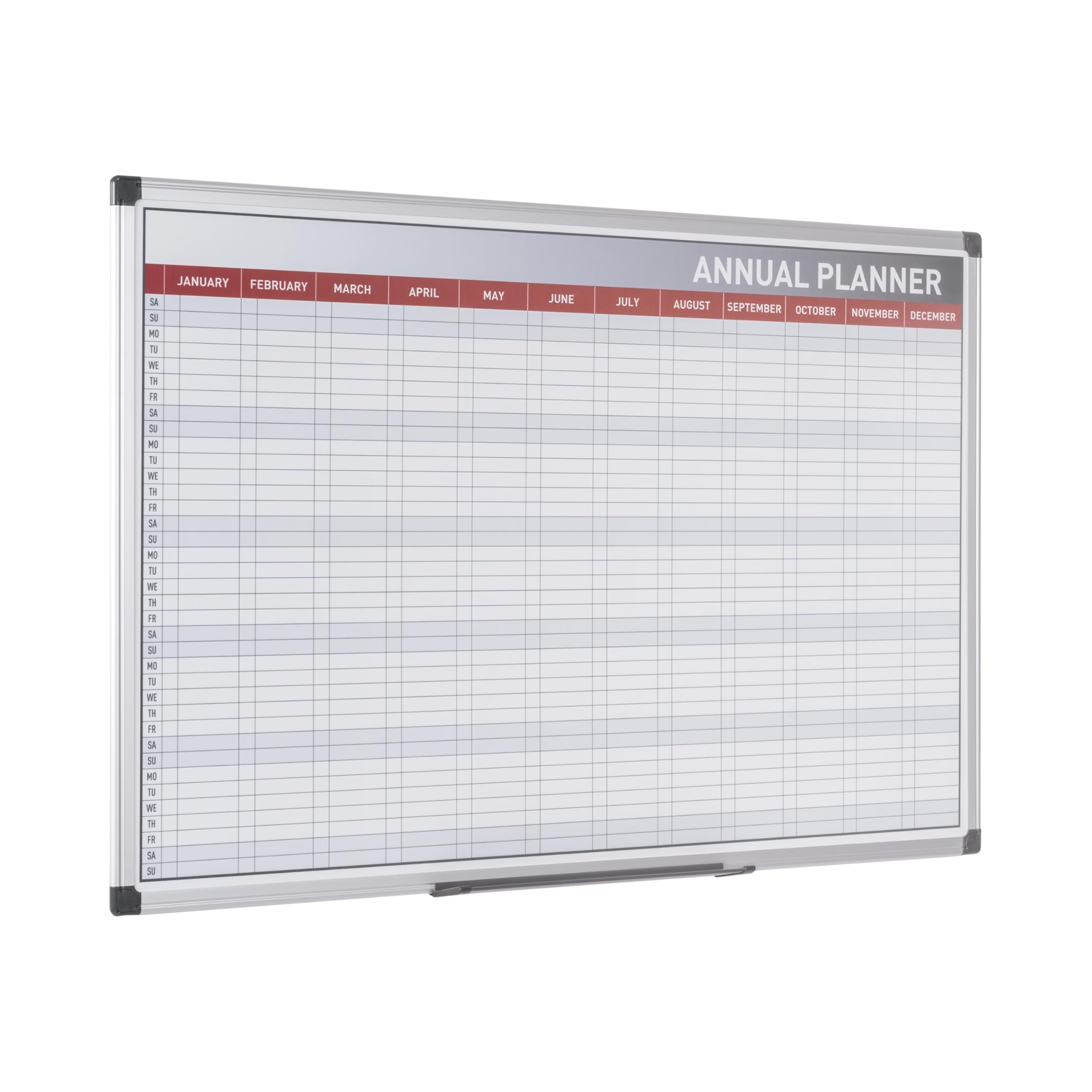 Bi-Office Magnetic Annual Planner Months