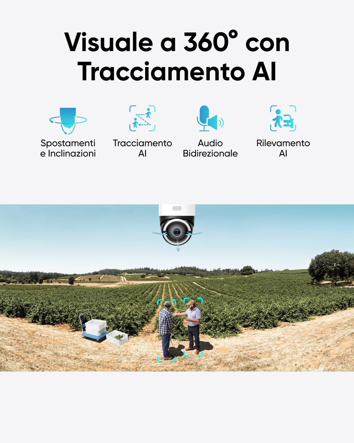 eufy Security S330 4G LTE, Telecamera Wi-Fi Esterno Pan Tilt 4K UHD | Alimentazione senza fili con pannello solare, Tracking movimento persone/veicoli via IA, Sim Card integrata.