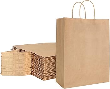 4セット　大量300枚　手提げ紙袋 ギフト袋 クラフト紙 クラフトバッグ Amazon | RILIHII 【40枚セット】クラフトバッグ 紙袋 ギフトバッグ