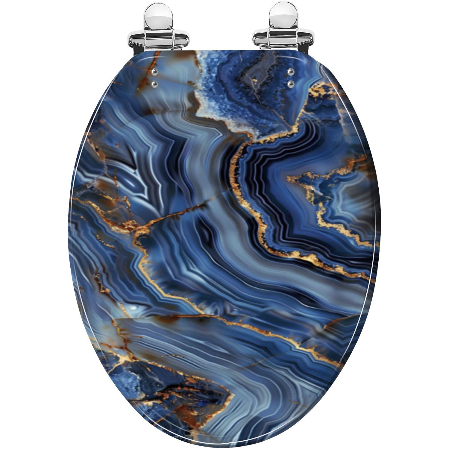 Asiento de inodoro alargado para baño