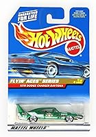 Vista 1 de Hot Wheels Mattel 1998 1:64 Escala Flyin Aces Series Verde 1970 Dodge Charger Daytona Die Cast Car 1/4