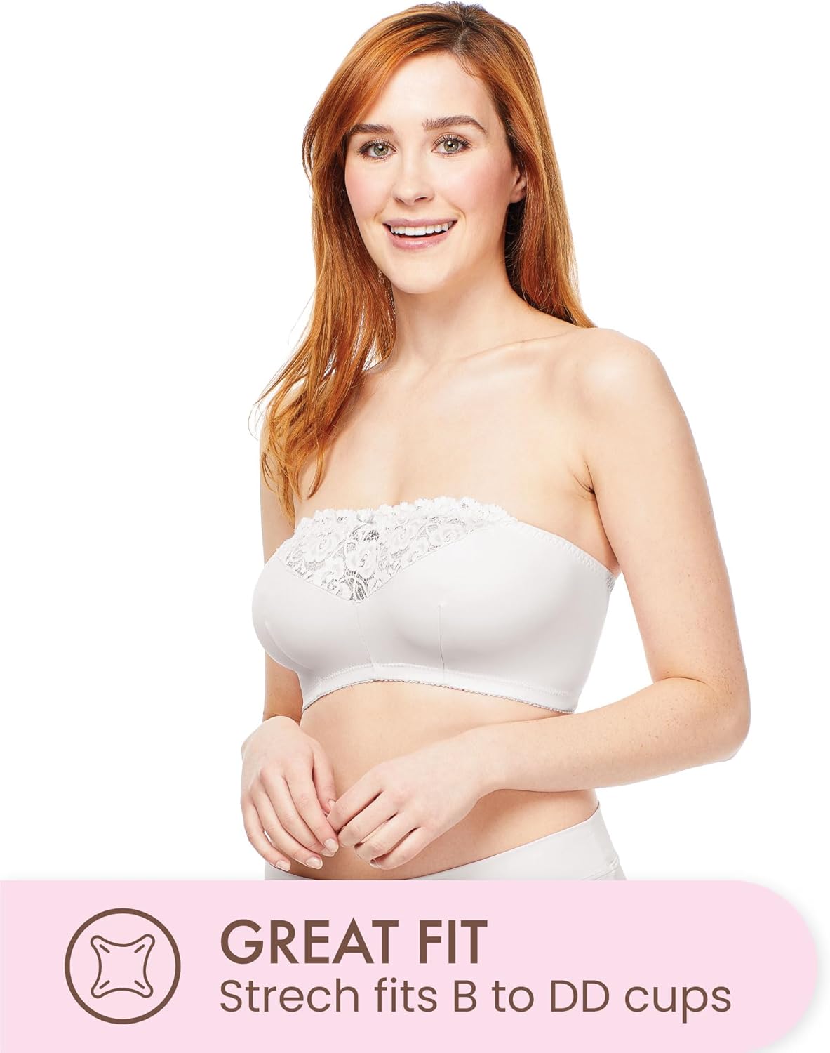 Carole Martin Strapless Bras for Women, Wireless Womens Bandeau Bra from Small to Plus Size - Image 5